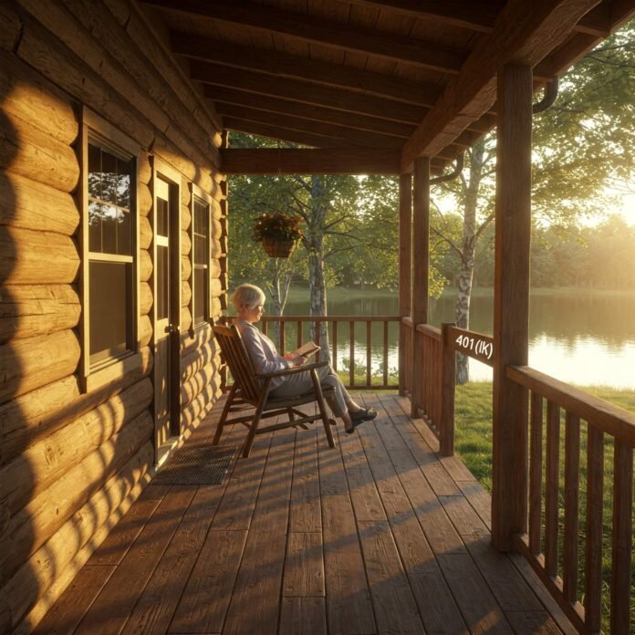 Serene Retirement: Cozy Cabin & Financial Security