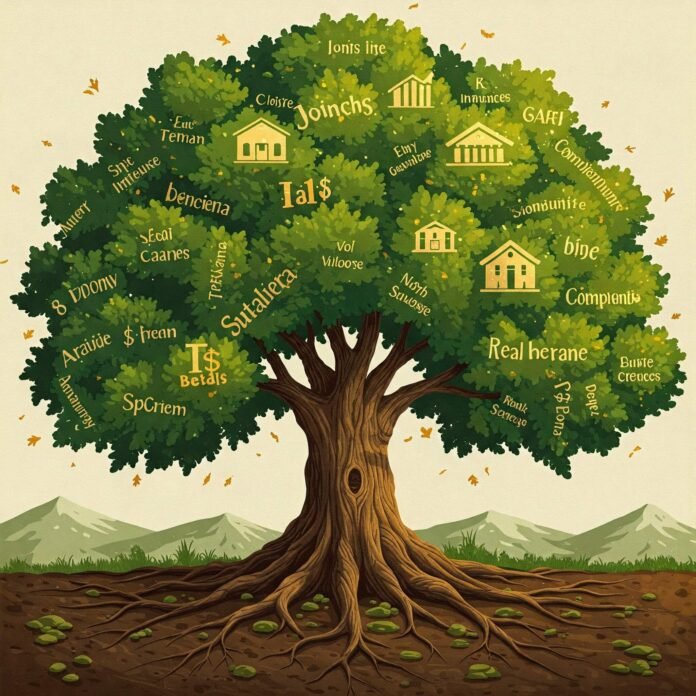 Asset Tree: Growth and Prosperity Illustration