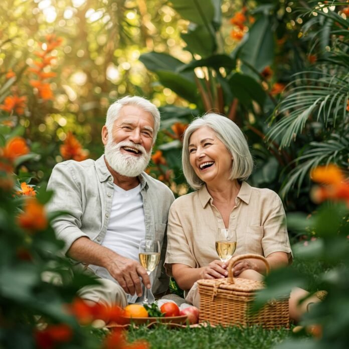 Serene Retirement: Couple's Joyful Escape