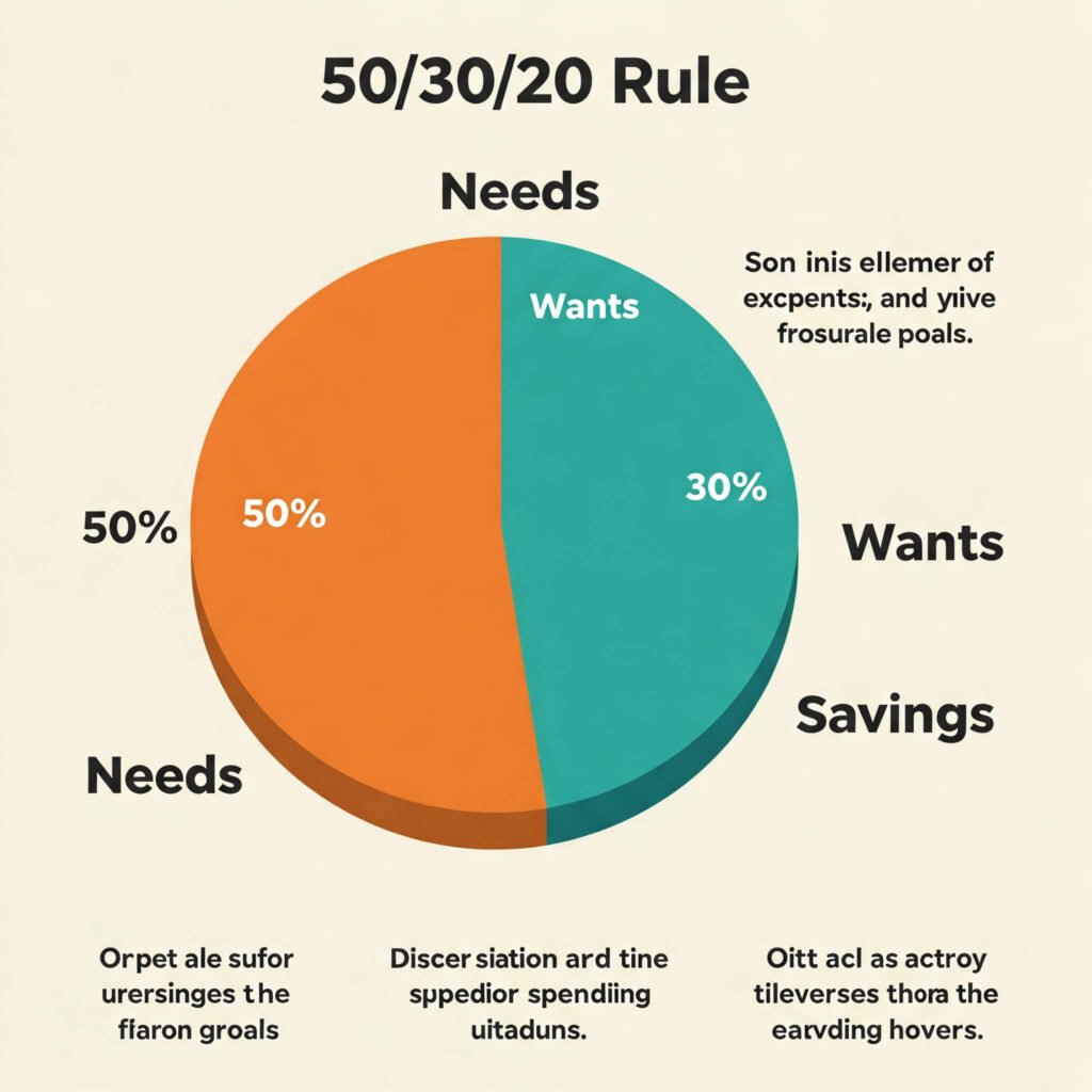 50/30/20 Rule: Budgeting Infographic