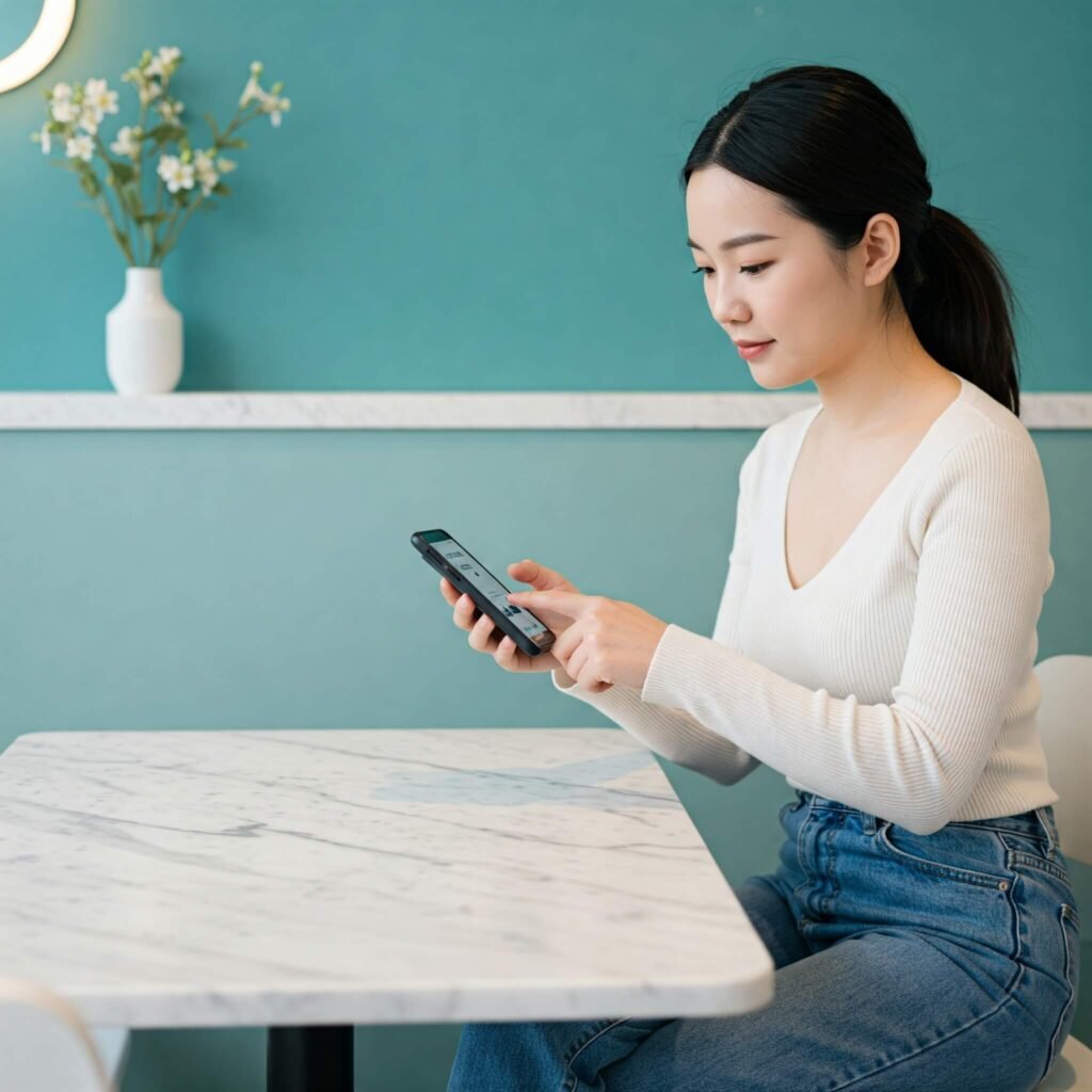 Banking at a Cafe: Simple and Modern Mobile Banking