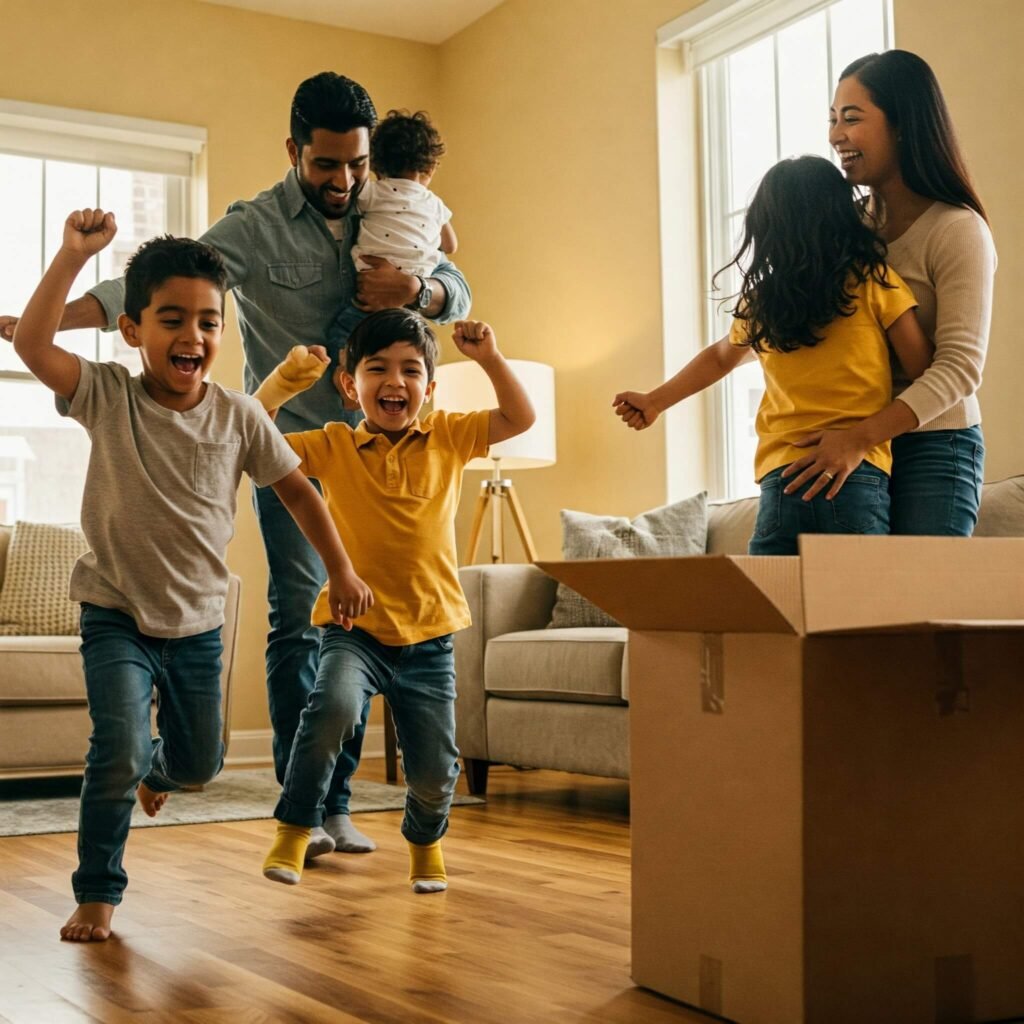 Family Celebrates Financial Milestone