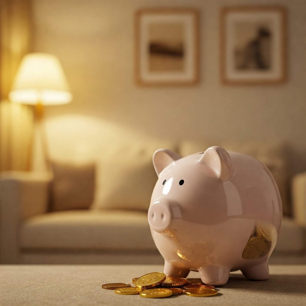 Cozy Savings: Piggy Bank Home