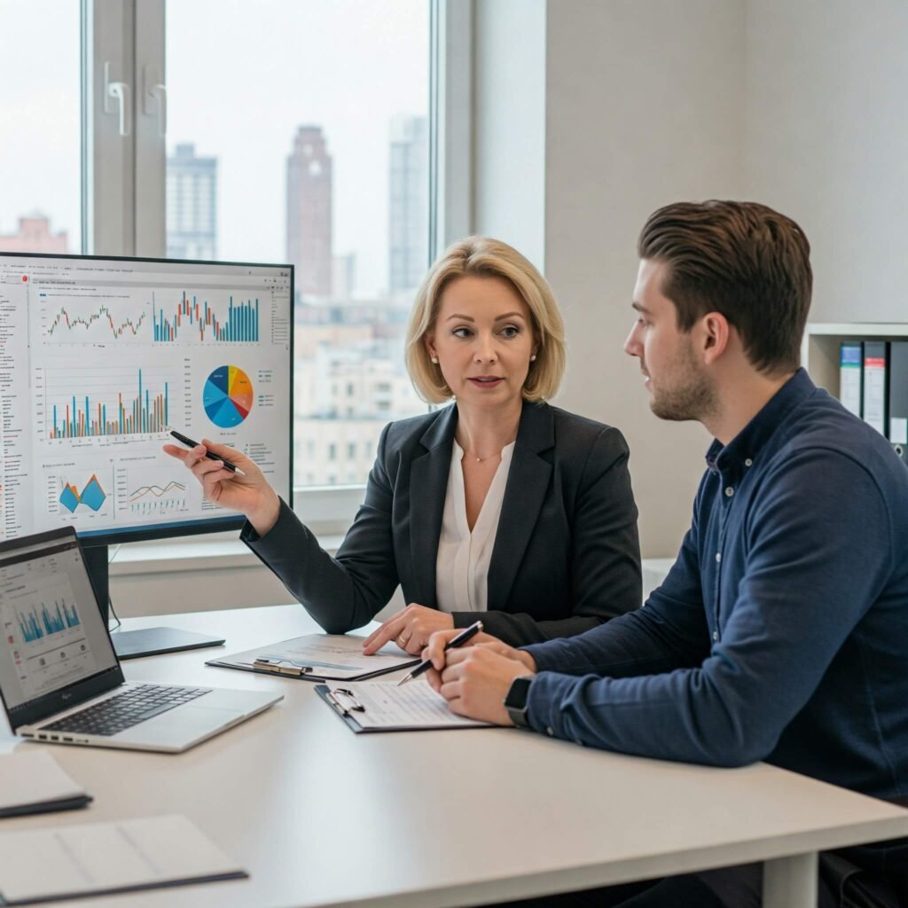 Financial Advisor Discussing Pension Plans