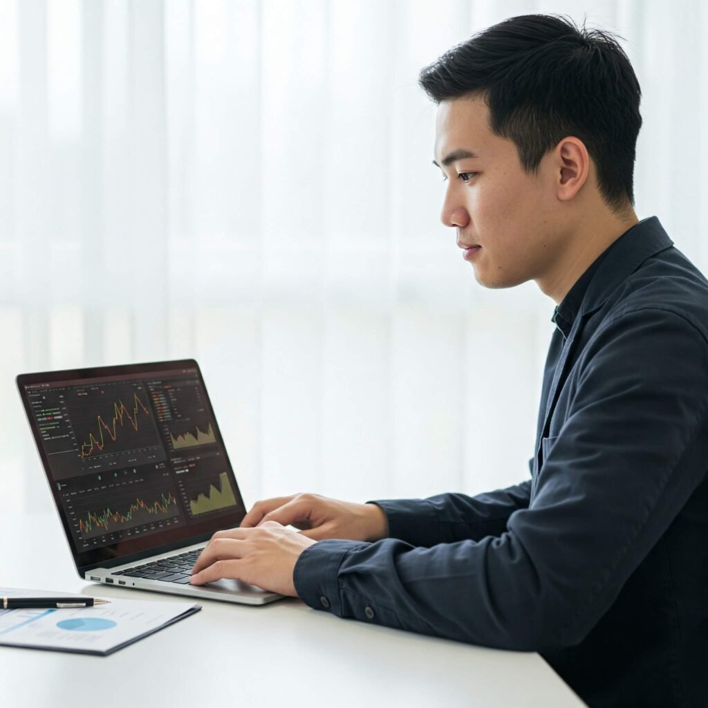 Checking Financial News Online
