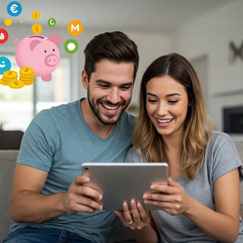 Happy Couple Plan Loan for Future
