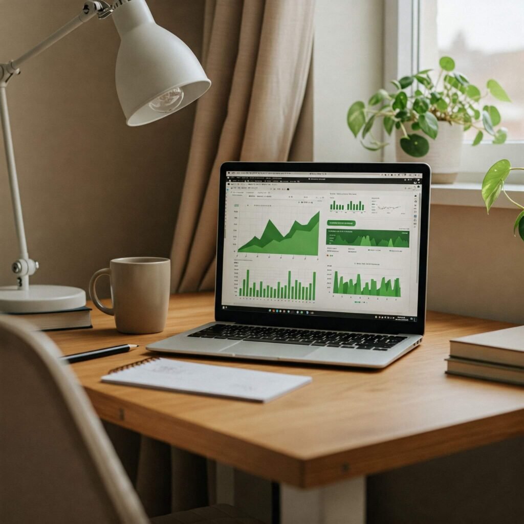 Cozy Home Office: Passive Income Success
