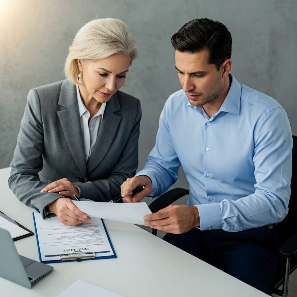 Insurance Consultation: Agent and Client