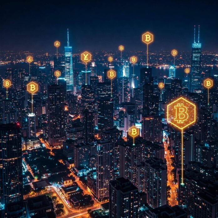 Futuristic Crypto Cityscape